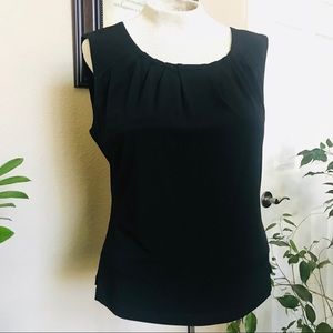 Women’s Ellen Tracy Black Sleeveless Blouse Sz L